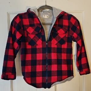 Fleece Lined Flannel Hadley Zip Up